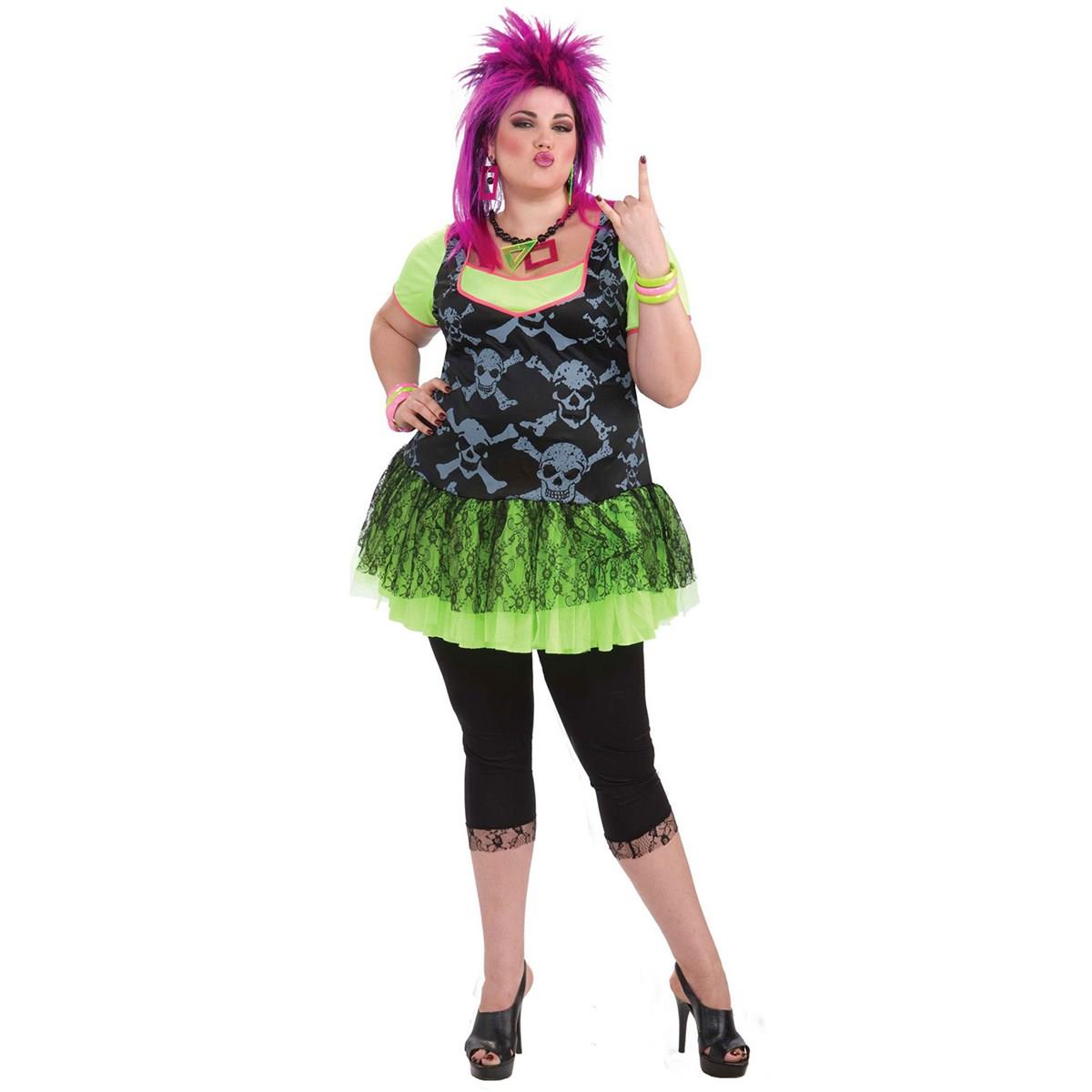 270730 Adult 80s Punk Lady Plus Size Costume