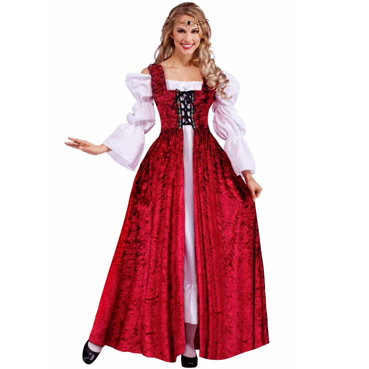 272286 Medieval Lady Lace Up Adult Gown, Standard
