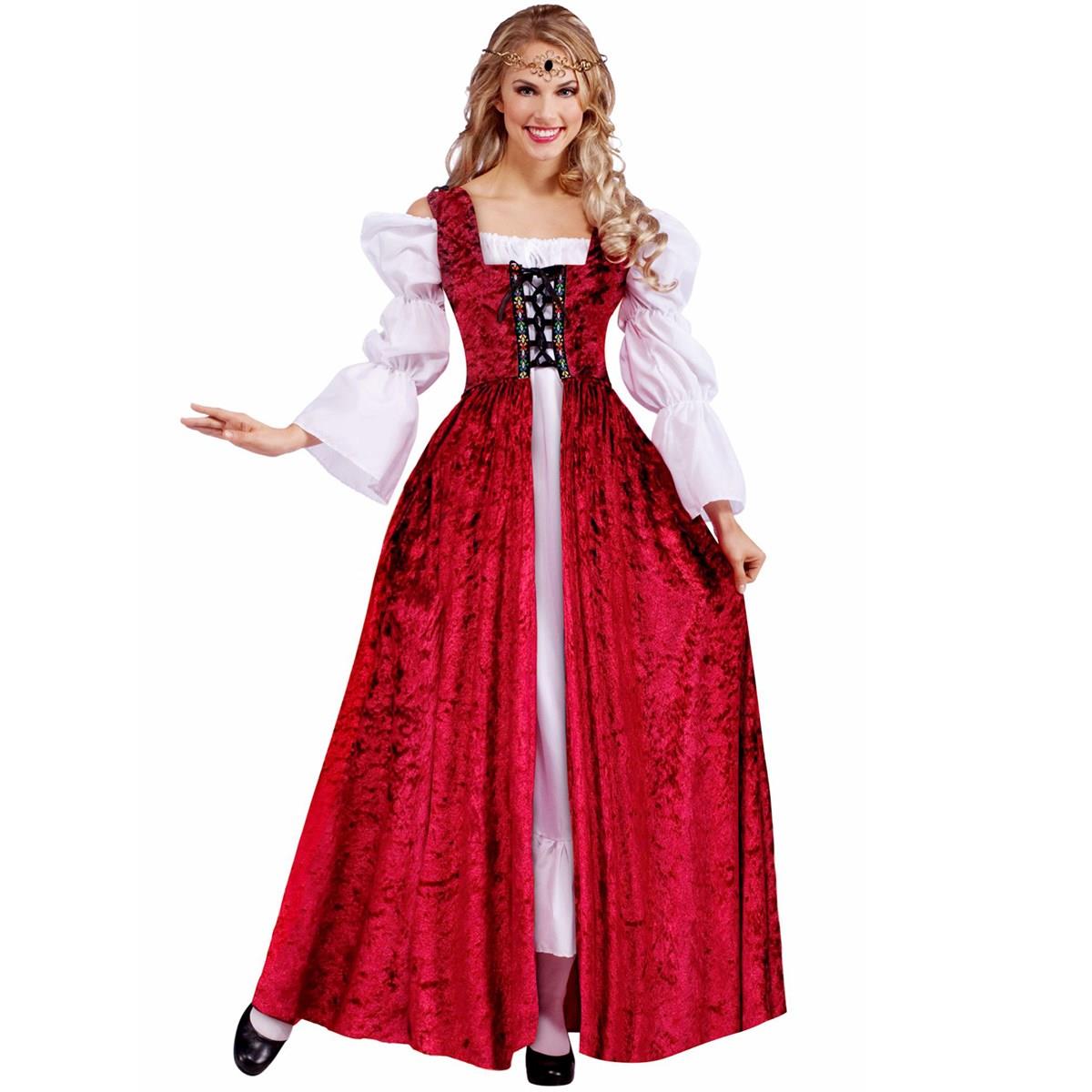 270714 Medieval Lady Lace Up Gown Plus Size Adult Costume