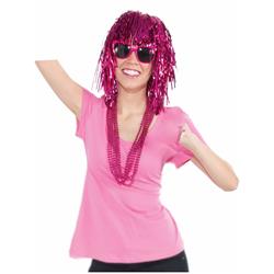 280943 Pink Tinsle Wig