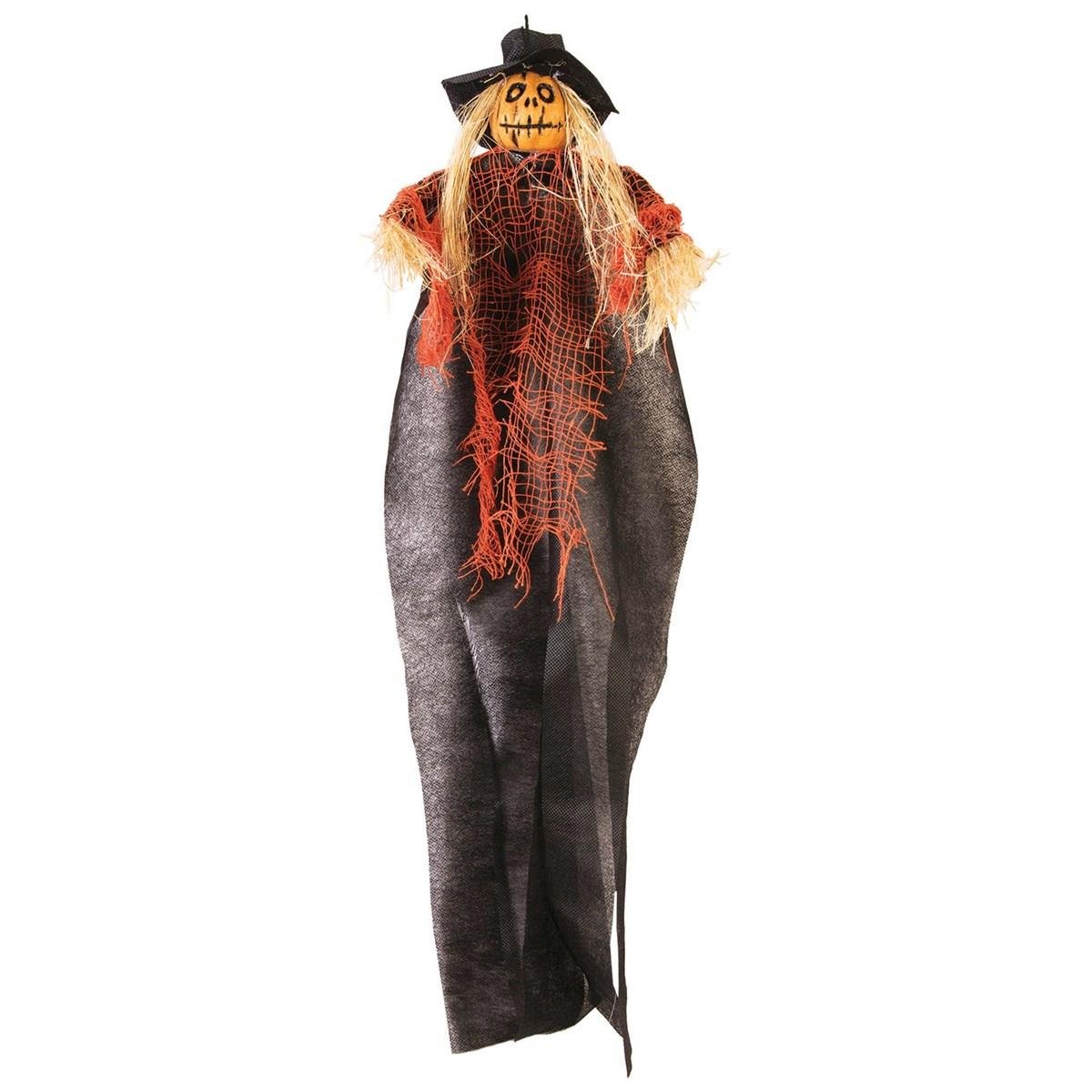 277699 Halloween 24 In. Pumpkin Scarecrow Hanging Prop - Nominal Size