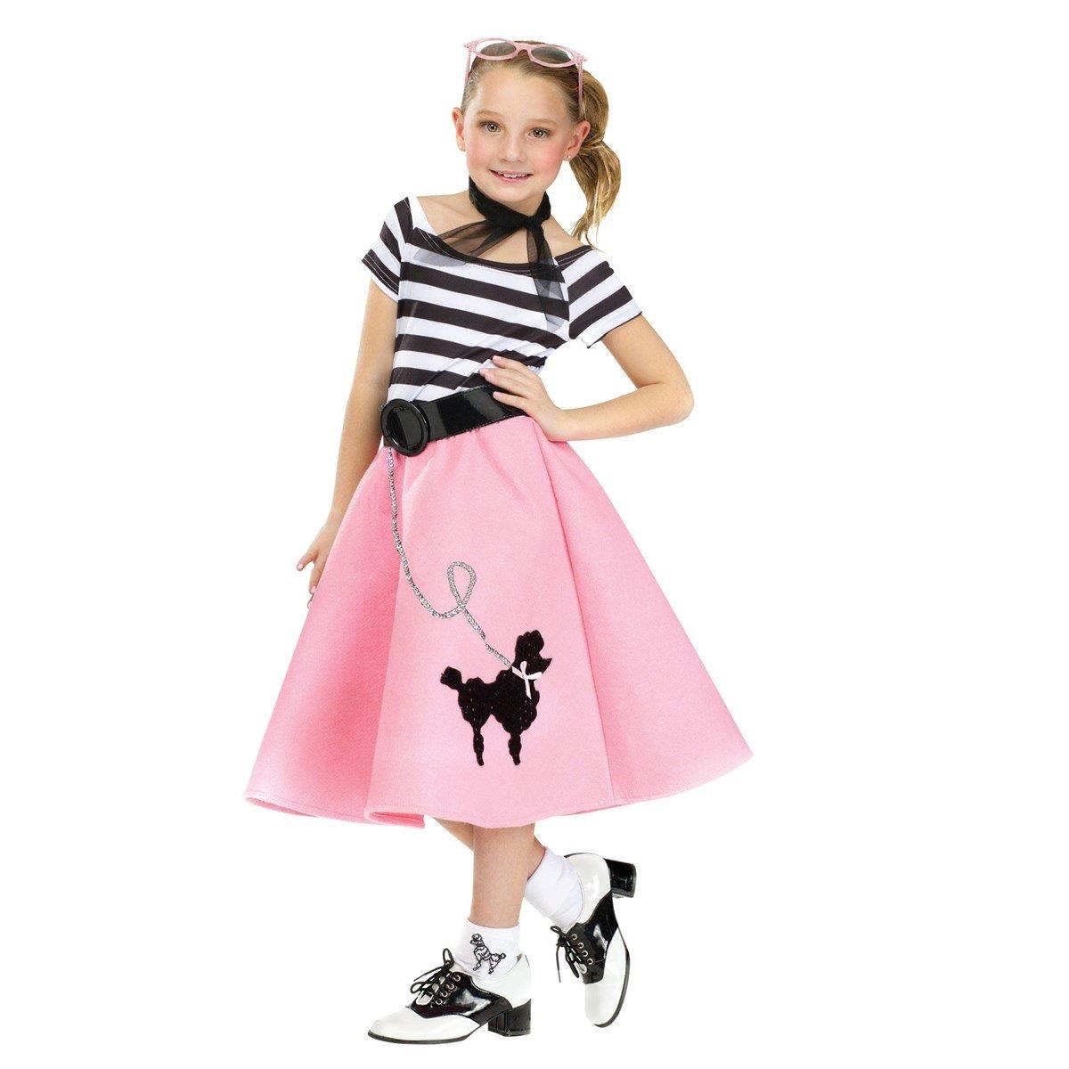 271578 Poodle Child Dress With Scarf & Belt - Medium