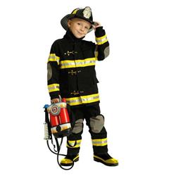 271554 Firefighter Black Deluxe Child Costume - Small