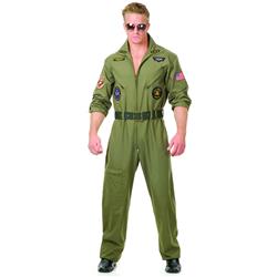 271612 Mens Top Gun Costume, Green - Small