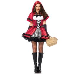 271586 Gothic Red Riding Hood Adult Costume - Large