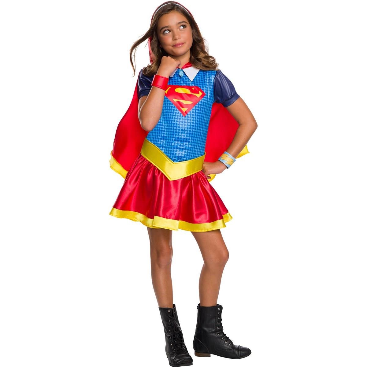 278913 Halloween Dc Super Hero Girls Supergirl Hoodie Dress - Medium