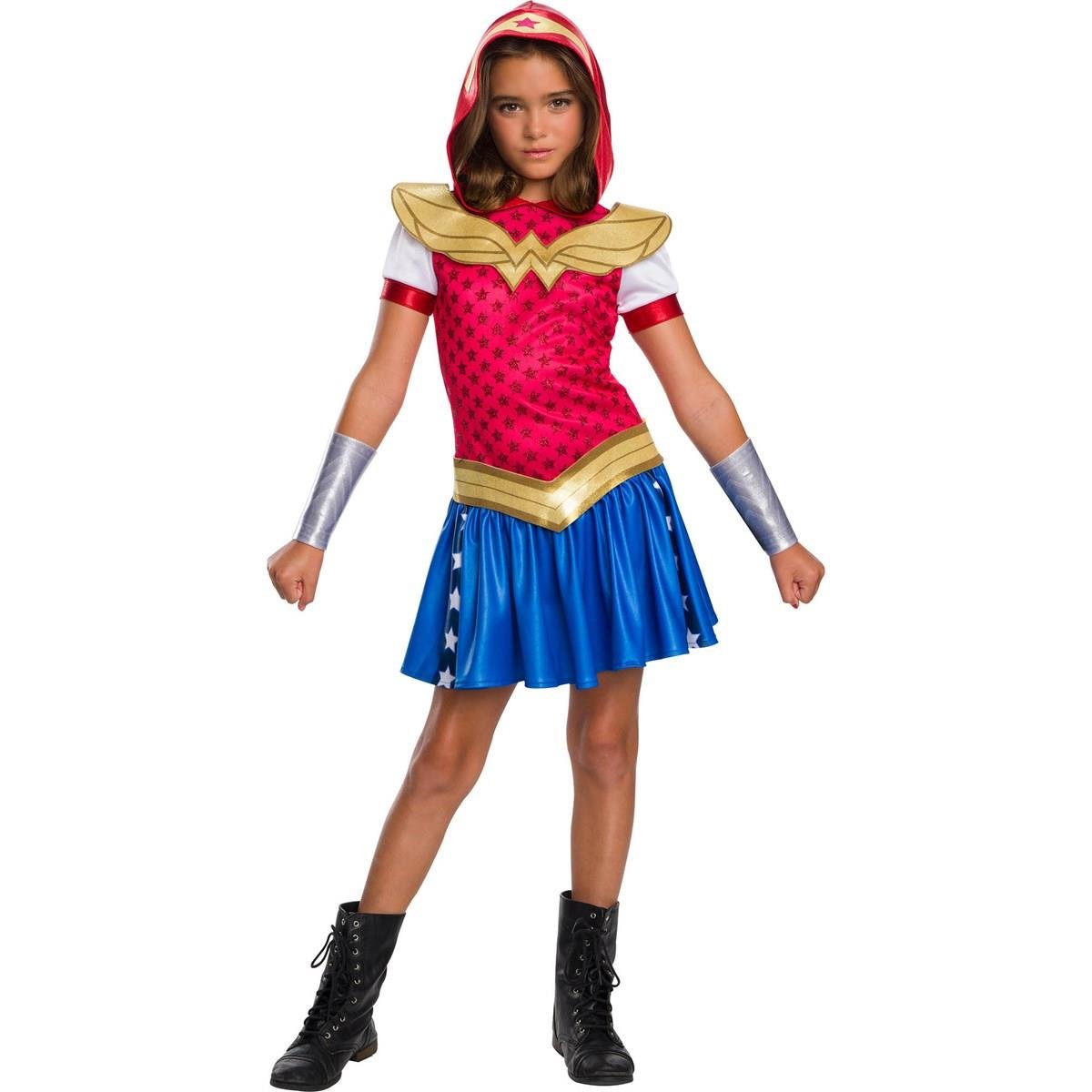 278920 Halloween Dc Super Hero Girls Wonder Woman Hoodie Dress - Small