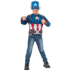 274582 Captain America Muscle Chest Shirt Set - One Size
