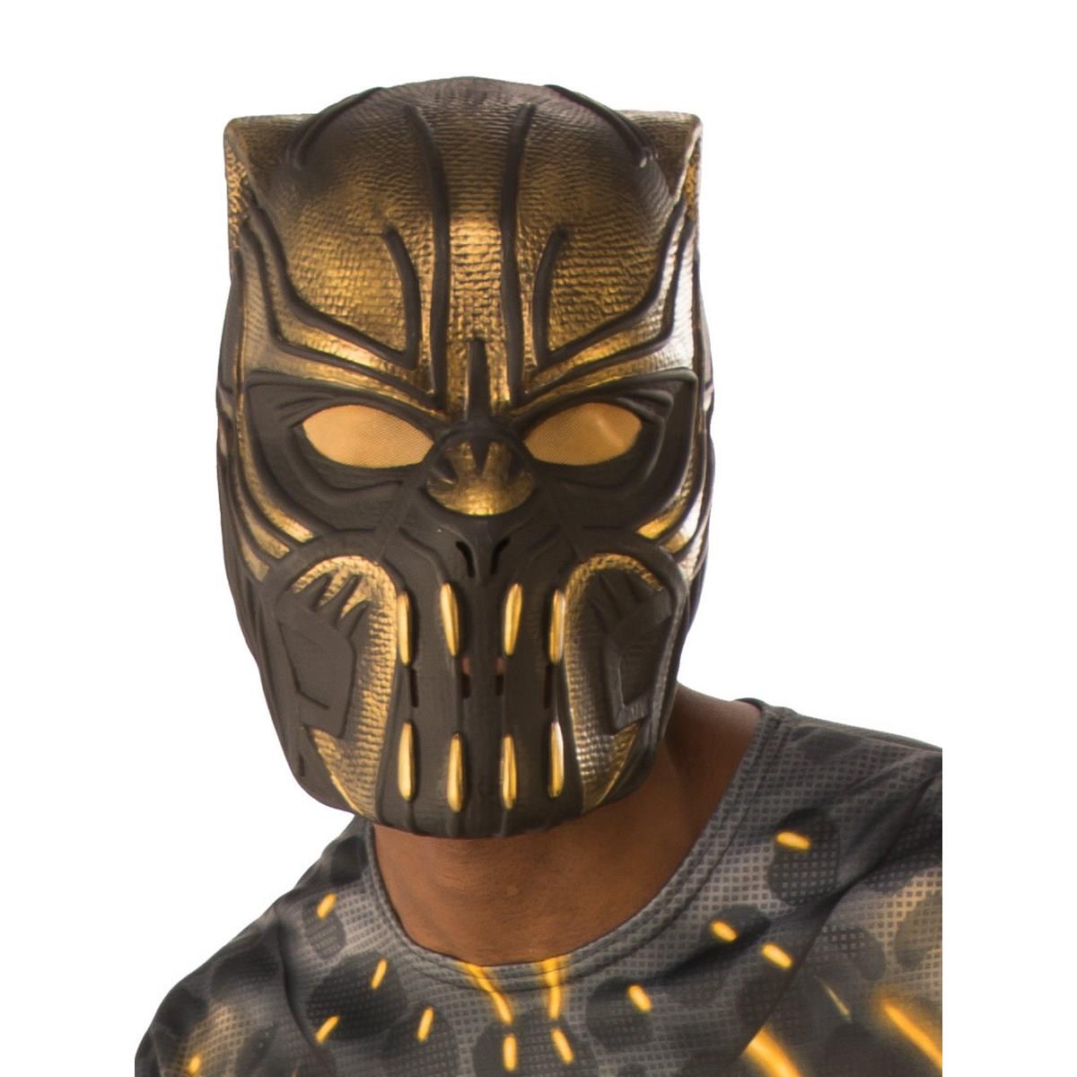 Rubies 276688 Halloween Marvel Black Panther Movie Erik Killmonger Adult 1 By 2 Mask - One Size