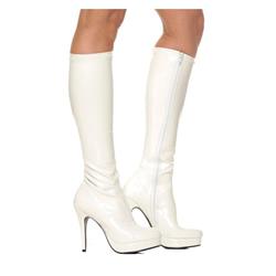 270968 White Knee-high Boot Adult - Size 8
