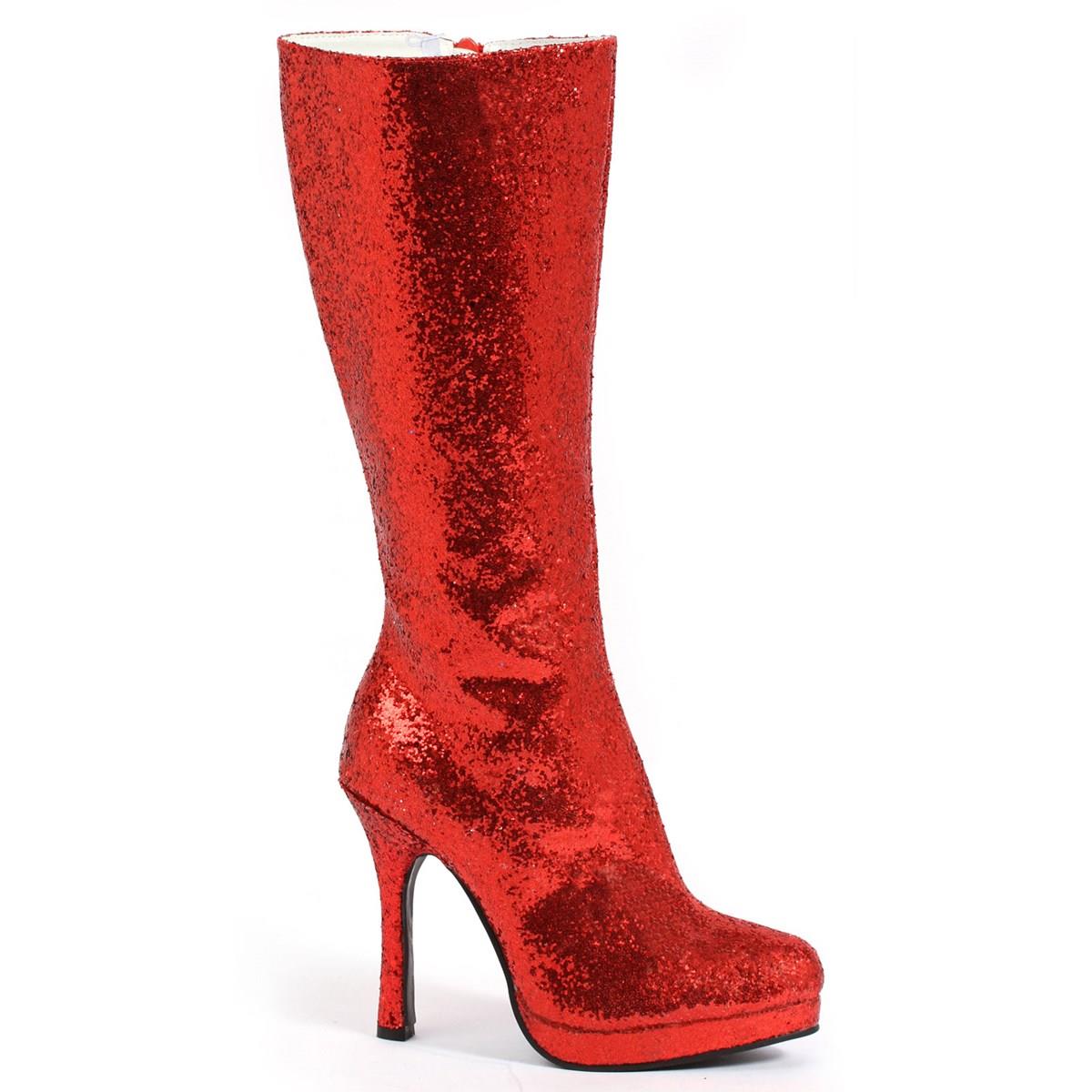 248699 Womens Red Glitter Boots - Size 7
