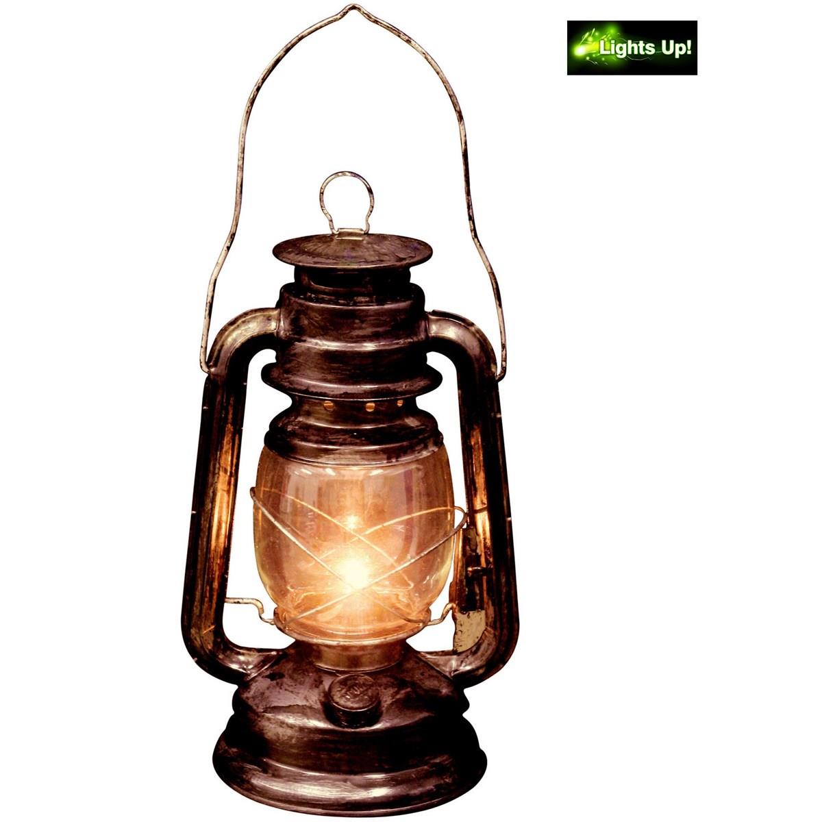 274435 Halloween Light Up Old Lantern - One Size