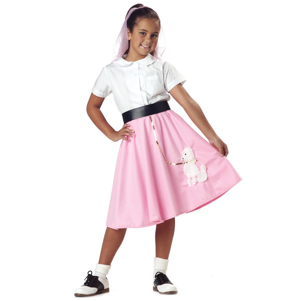 279393 Girls Poodle Skirt Costume - Medium