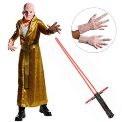 274922 Star Wars The Last Jedi - Dlx Mens Supreme Leader Snoke Costume With Lightsaber & Hands, Multicolor - Standard