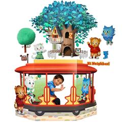 256373 Daniel Tigers Neighborhood Wall Decal & Stand In Combo Pack, Multicolor