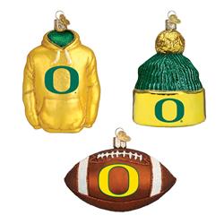 263707 Oregon Football Christmas Ornaments - Pack Of 3