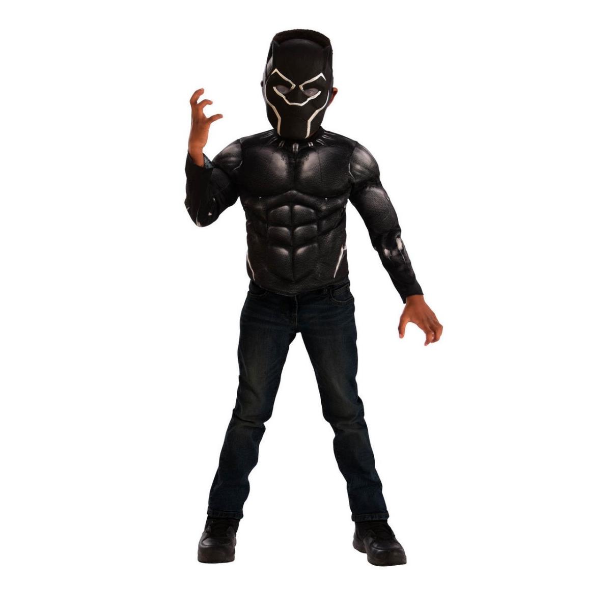 281062 Black Panther Muscle Chest Shirt Set, Medium