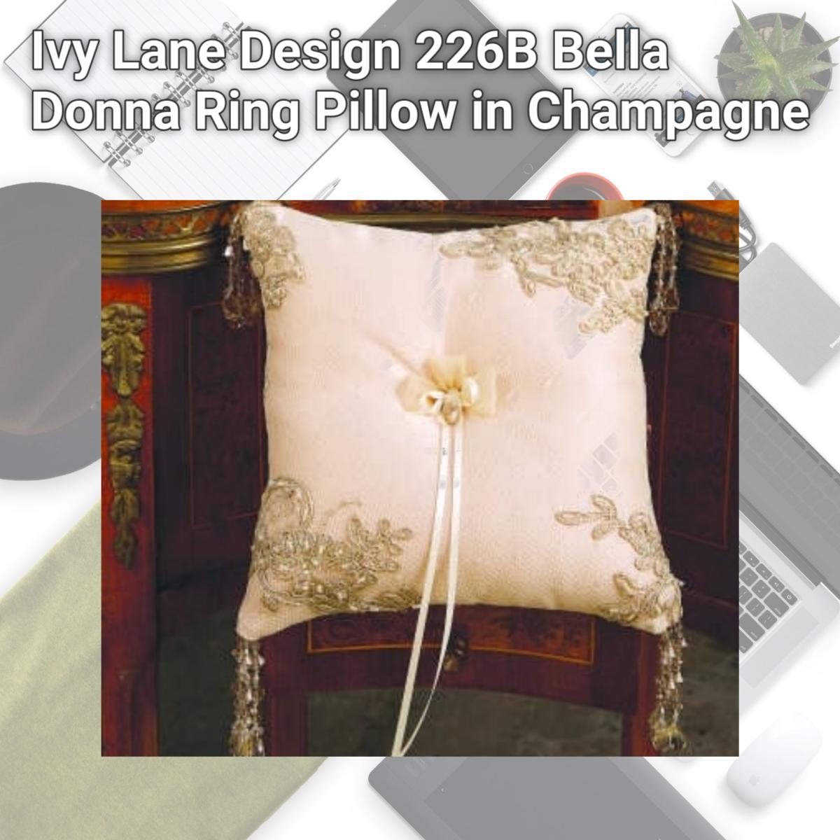 Picture of Ivy Lane Design 226B Bella Donna Ring Pillow in Champagne