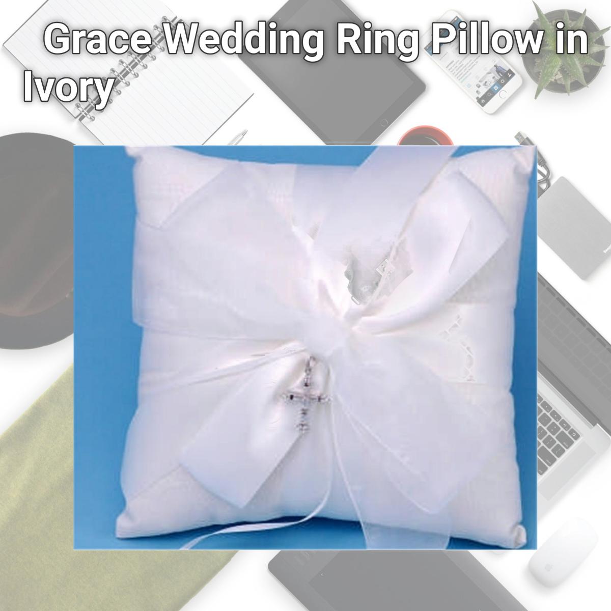 Picture of Ivy Lane Design 38BT Grace Wedding Ring Pillow in Ivory