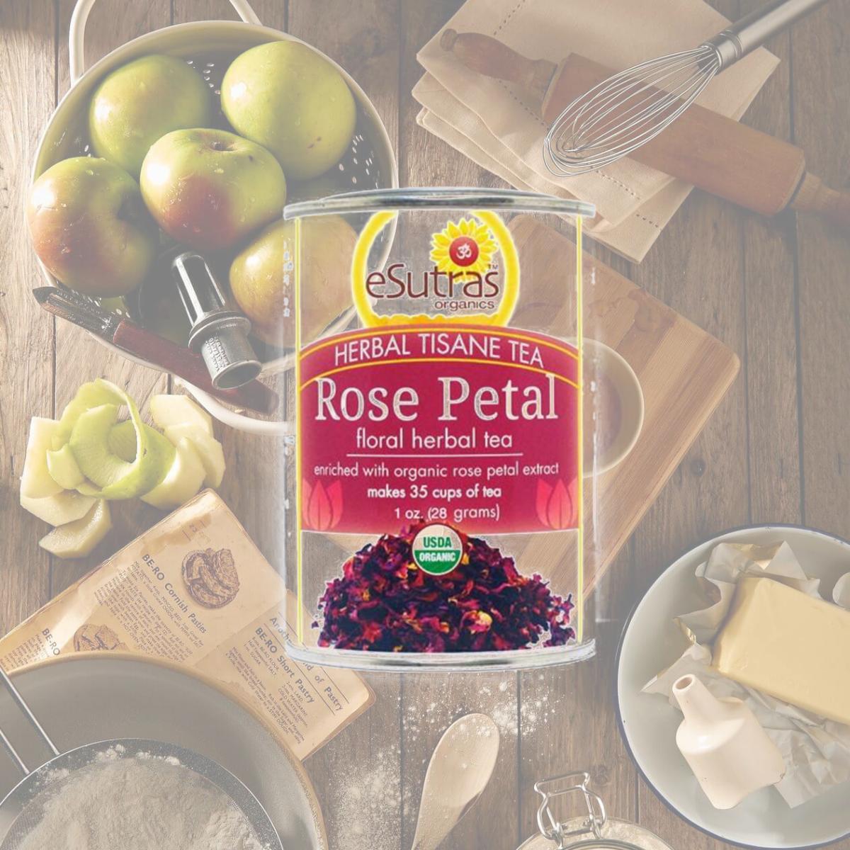 Picture of eSutras Organics 17-01-07-H15 Rose Petal Tea - 1 Oz