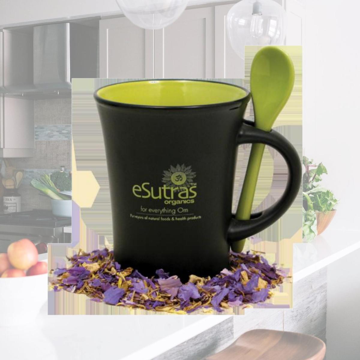 Picture of eSutras Organics 270003 Esutras Spoon Mug - Orange