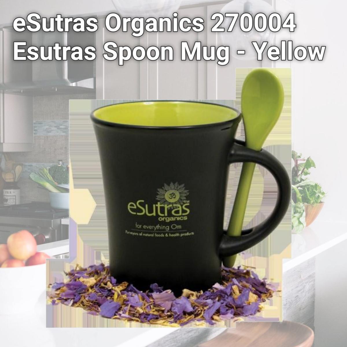 Picture of eSutras Organics 270004 Esutras Spoon Mug - Yellow