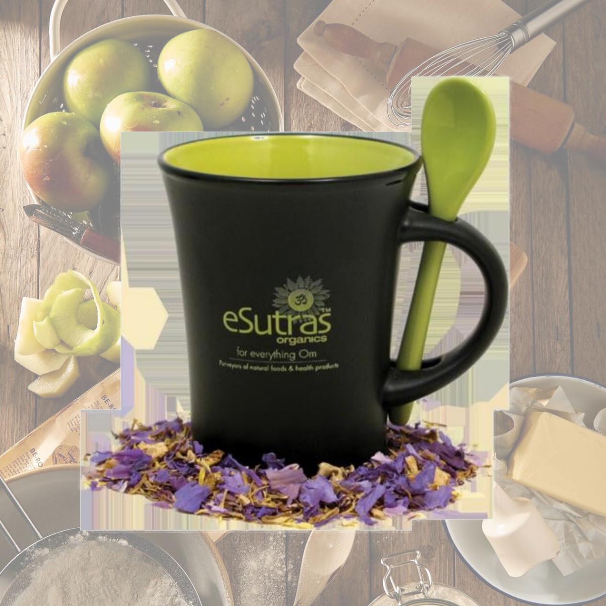 Picture of eSutras Organics 270004 Esutras Spoon Mug - Yellow