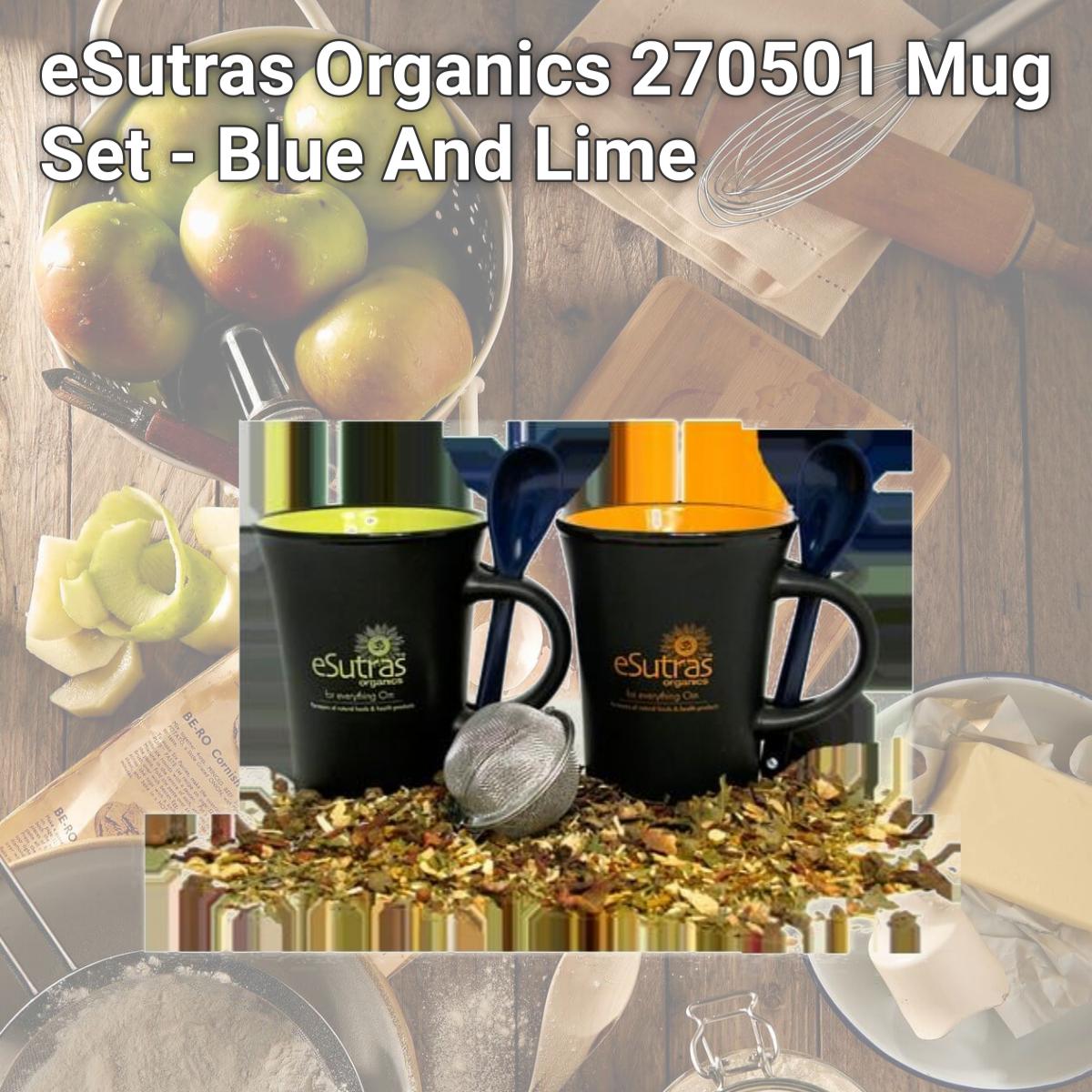 Picture of eSutras Organics 270501 Mug Set - Blue And Lime