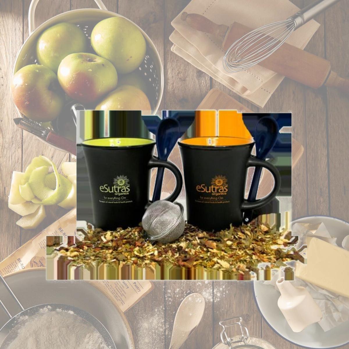 Picture of eSutras Organics 270501 Mug Set - Blue And Lime