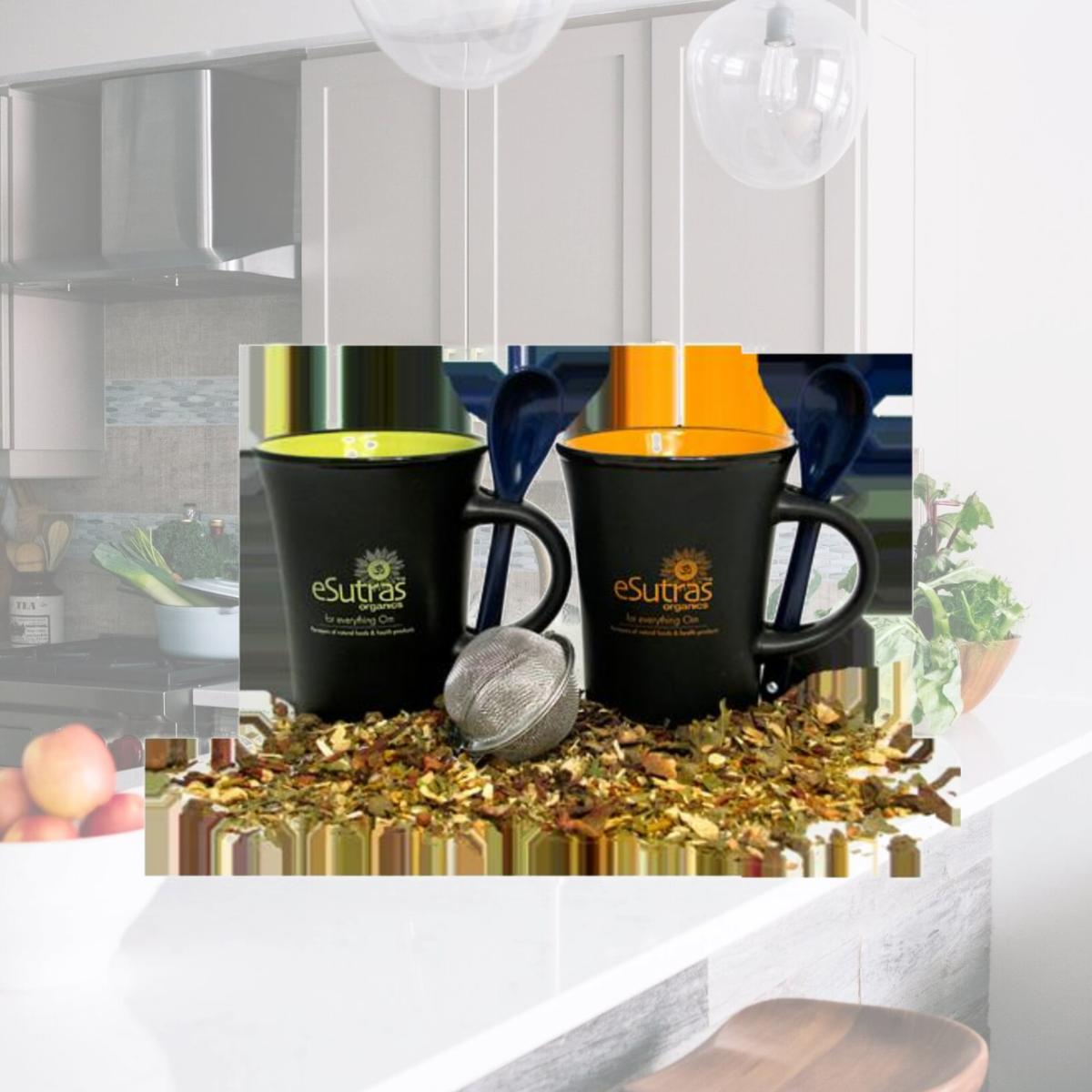 Picture of eSutras Organics 270505 Mug Set - Lime And Orange