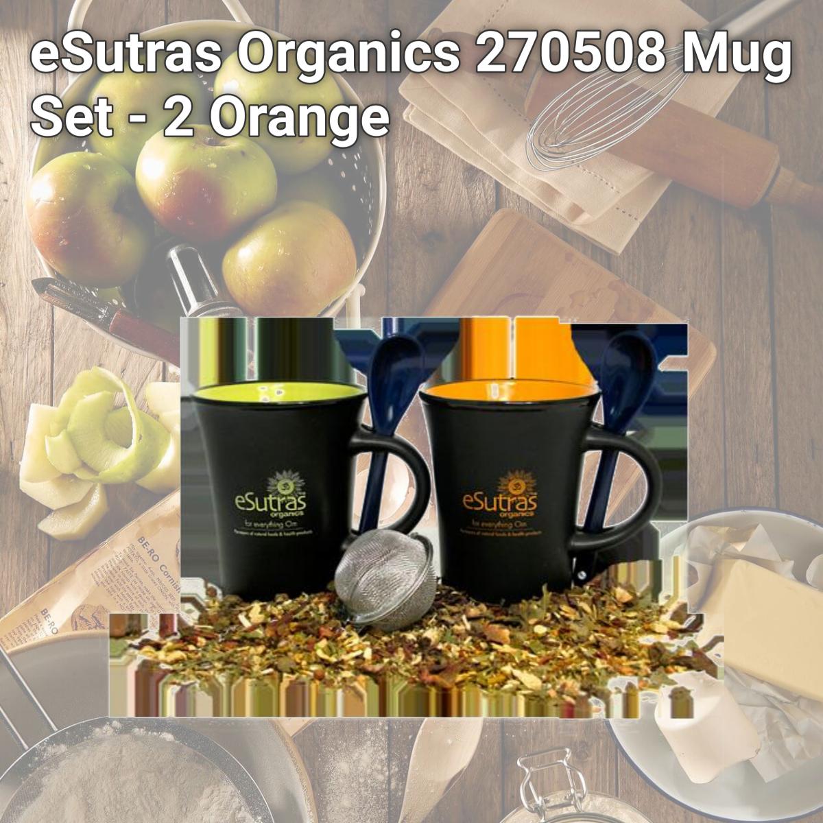Picture of eSutras Organics 270508 Mug Set - 2 Orange