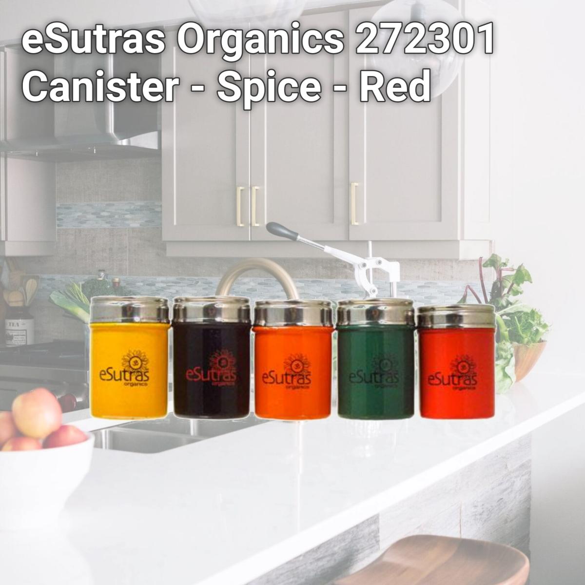 Picture of eSutras Organics 272301 Canister - Spice - Red