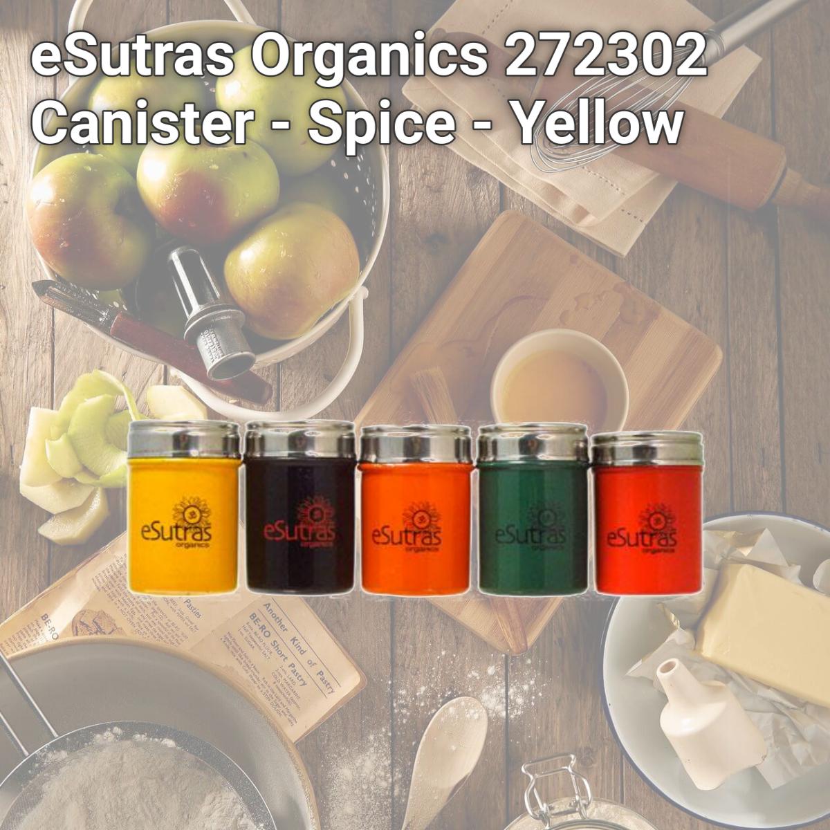 Picture of eSutras Organics 272302 Canister - Spice - Yellow