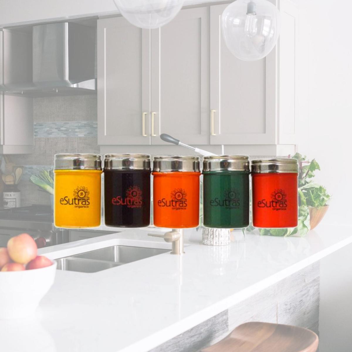 Picture of eSutras Organics 272302 Canister - Spice - Yellow