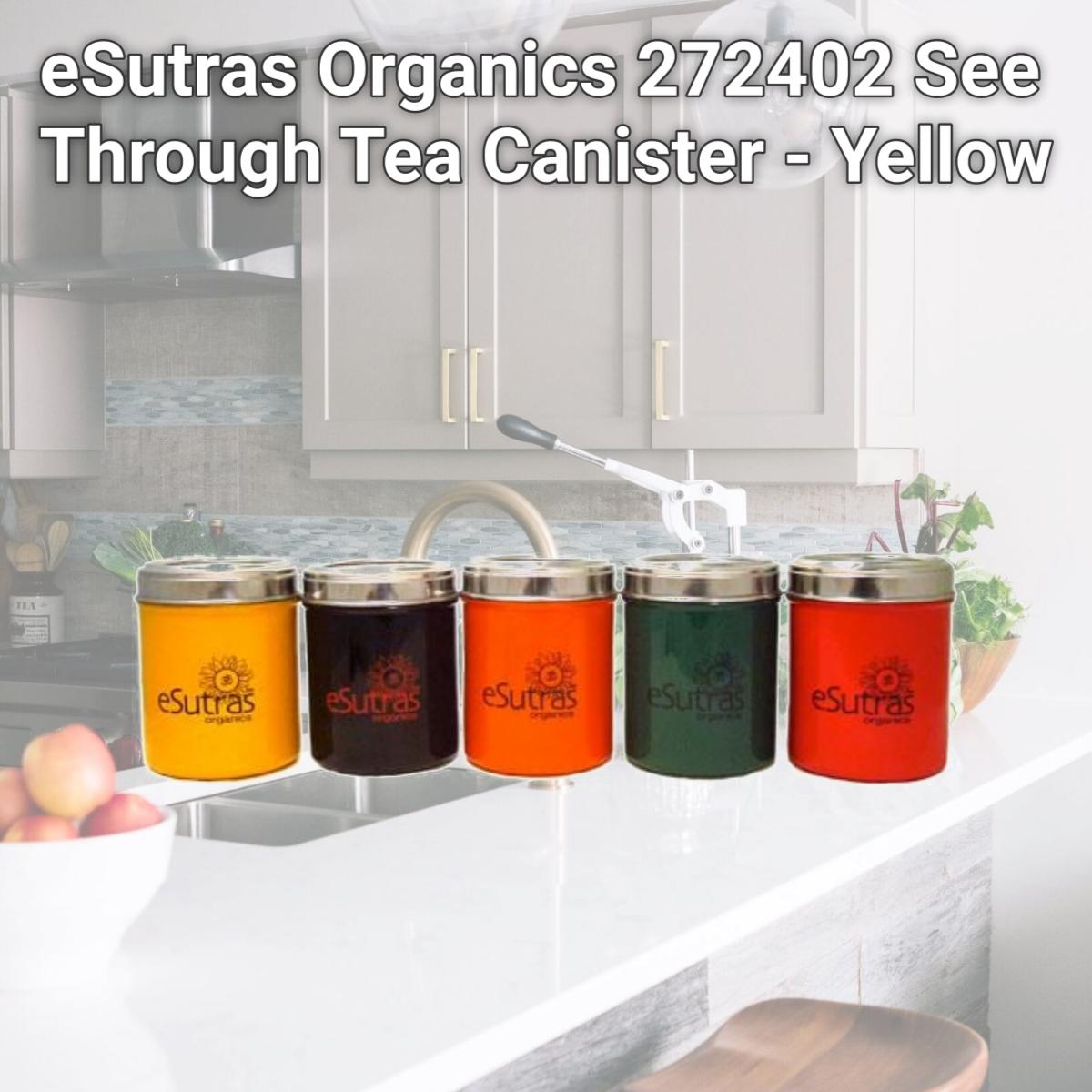 Picture of eSutras Organics 272402 See Through Tea Canister - Yellow
