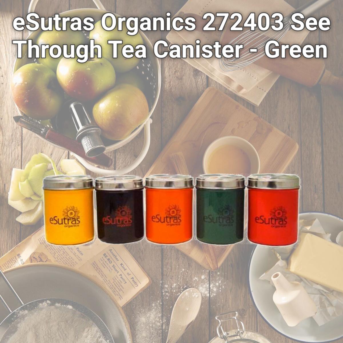 Picture of eSutras Organics 272403 See Through Tea Canister - Green