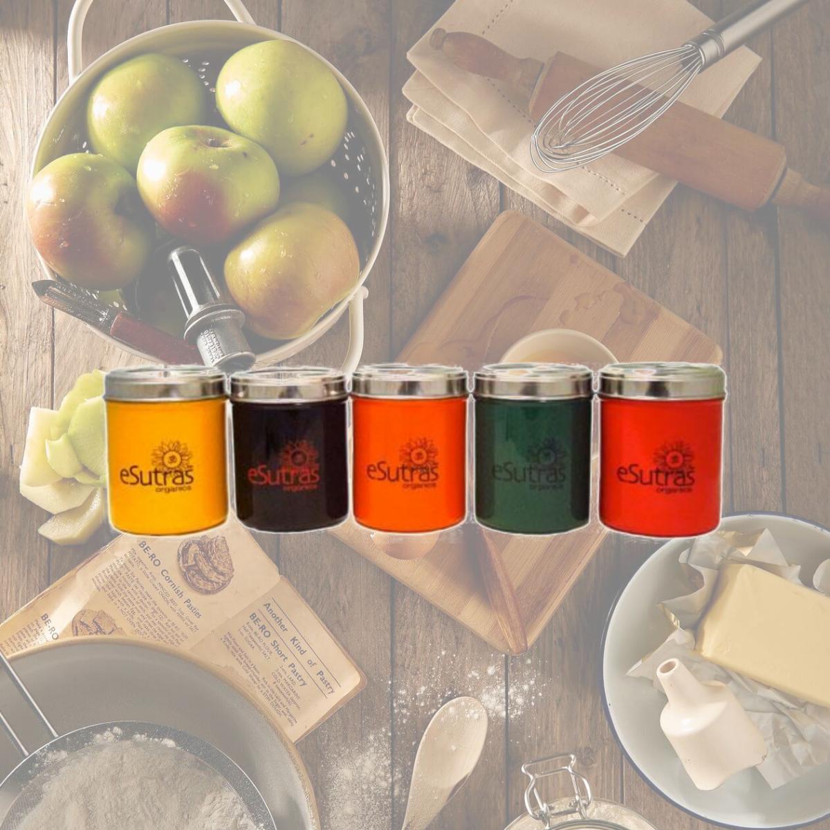 Picture of eSutras Organics 272404 See Through Tea Canister - Orange