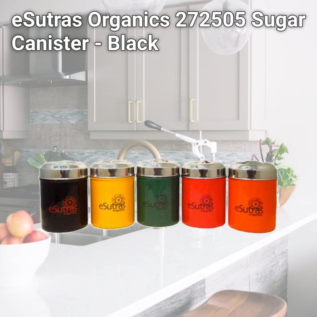 Picture of eSutras Organics 272505 Sugar Canister - Black