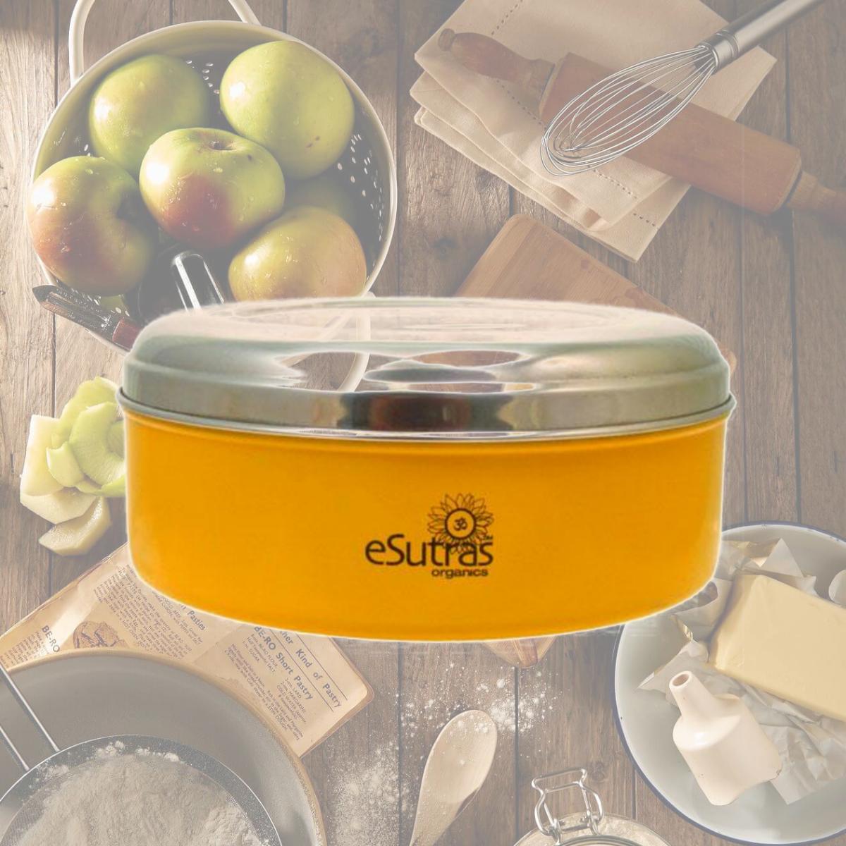 Picture of eSutras Organics 272801 Large Canister - cookie Tin - Red