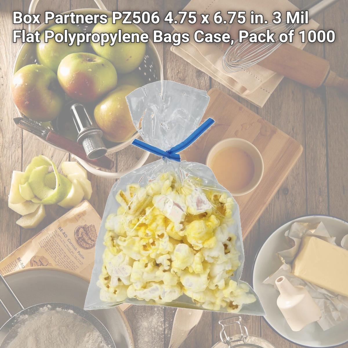 Picture of Box Partners PZ506 4.75 x 6.75 in. 3 Mil Flat Polypropylene Bags Case, Pack of 1000