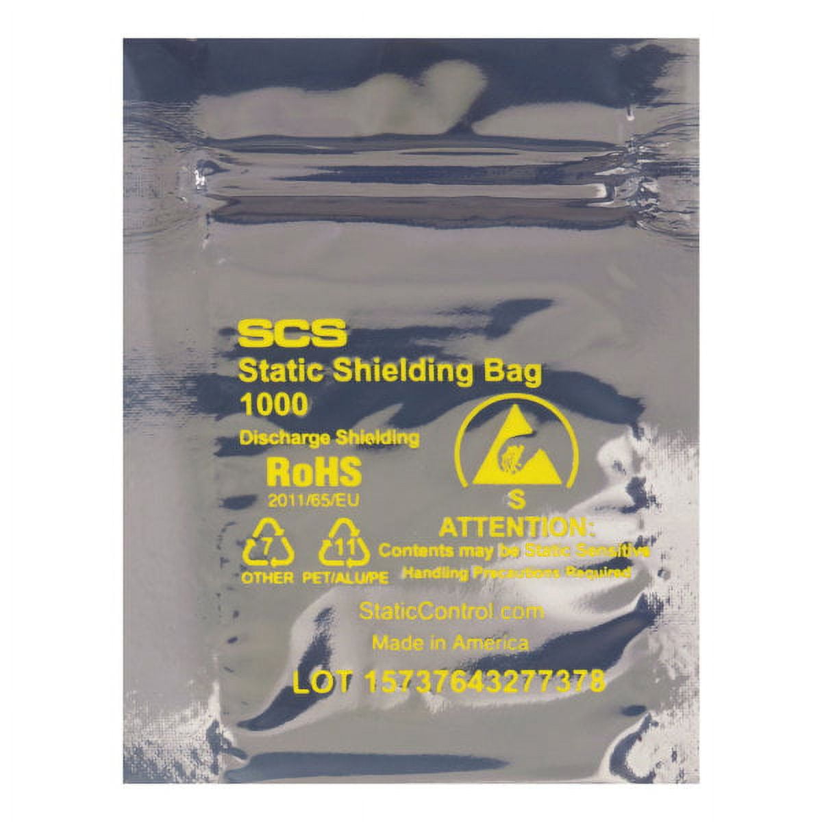 Stc314 4 X 5 In. 3.1 Mil Reclosable Static Shielding Bags Case, Pack Of 100