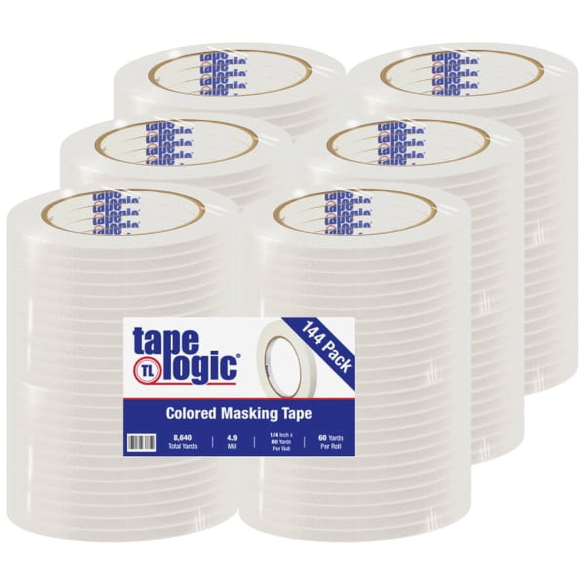Tape Logic T931003w 0.25 In. X 60 Yards White Masking Tape - Case Of 144