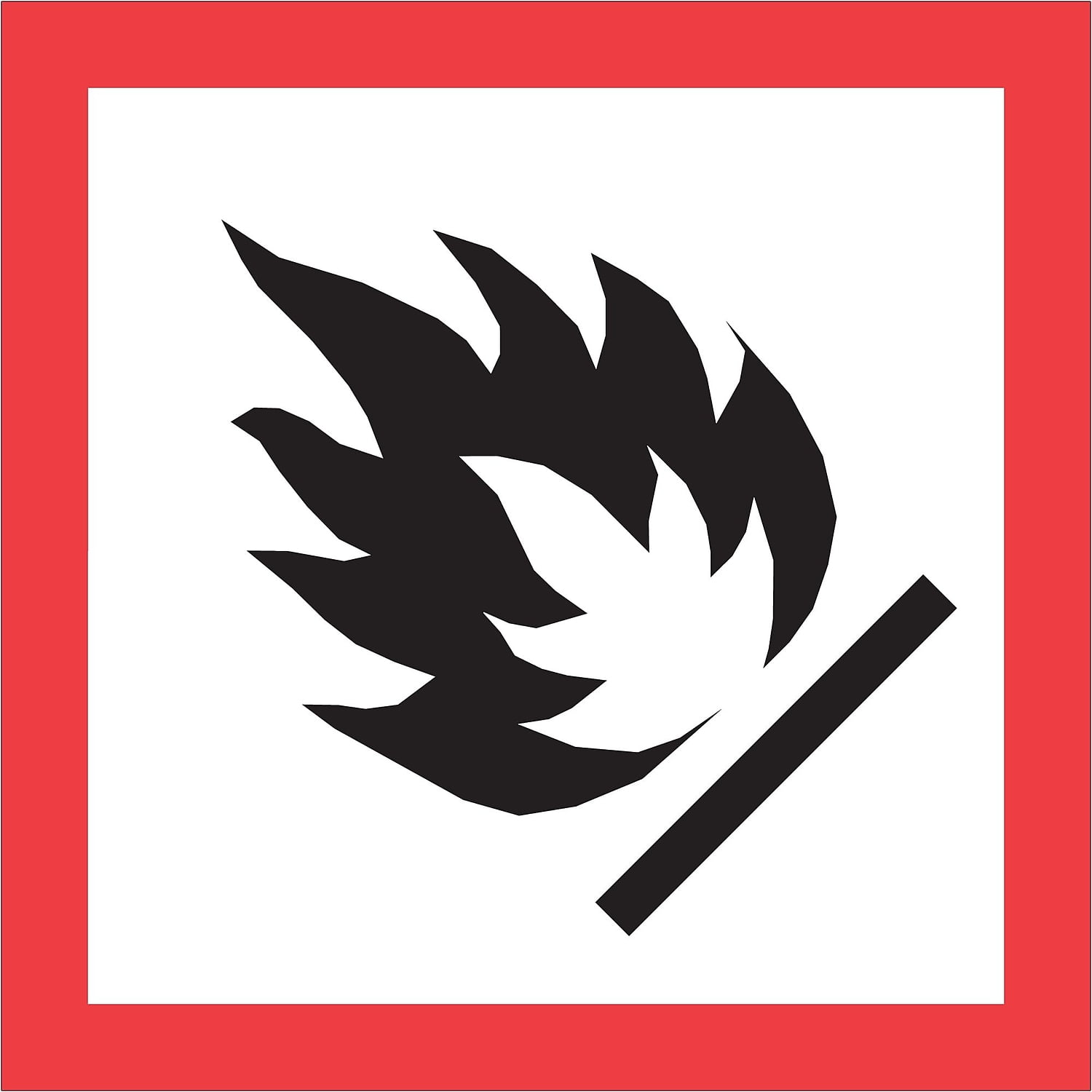 UPC 748702825155 product image for 2 x 2 in. Pictogram - Flame Labels, Red, White & Black - Roll of 500 | upcitemdb.com