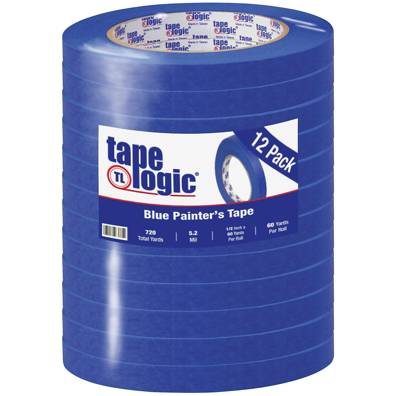 Tape Logic T933300012pk 0.50 In. X 60 Yards 3000 Blue Painters Tape - Pack Of 12