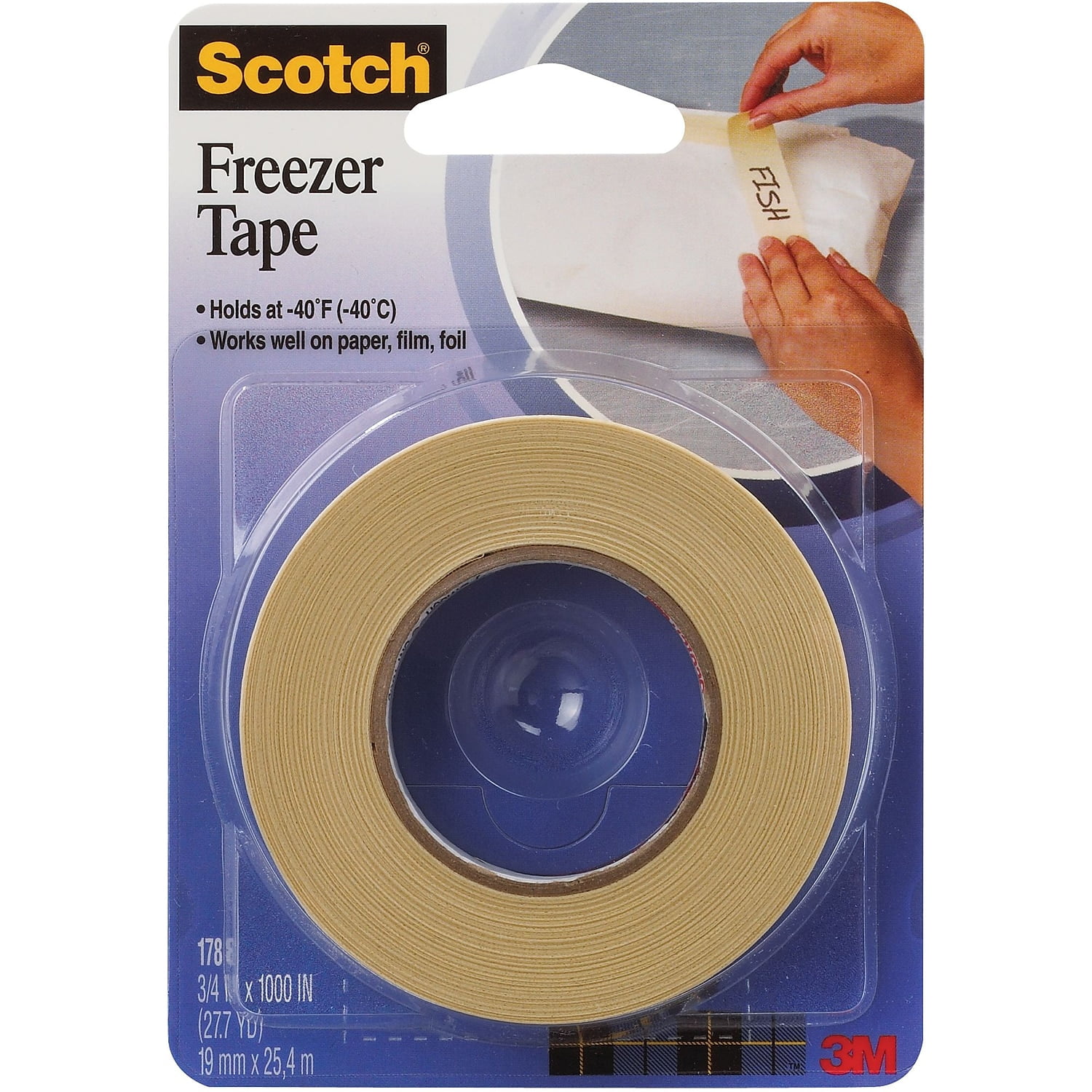 Scotch T934178 0.75 X 1000 In. 178 Freezer Tape, Natural - Case Of 24