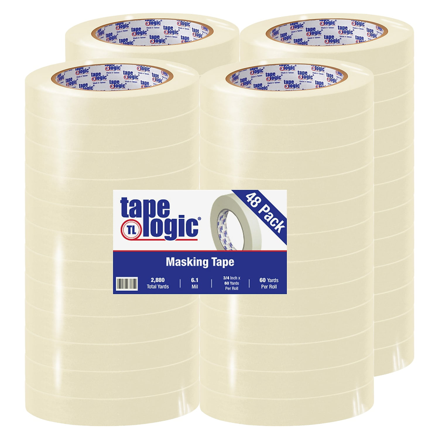 Tape Logic T9342600 0.75 In. X 60 Yards 2600 Masking Tape, Natural - Case Of 48