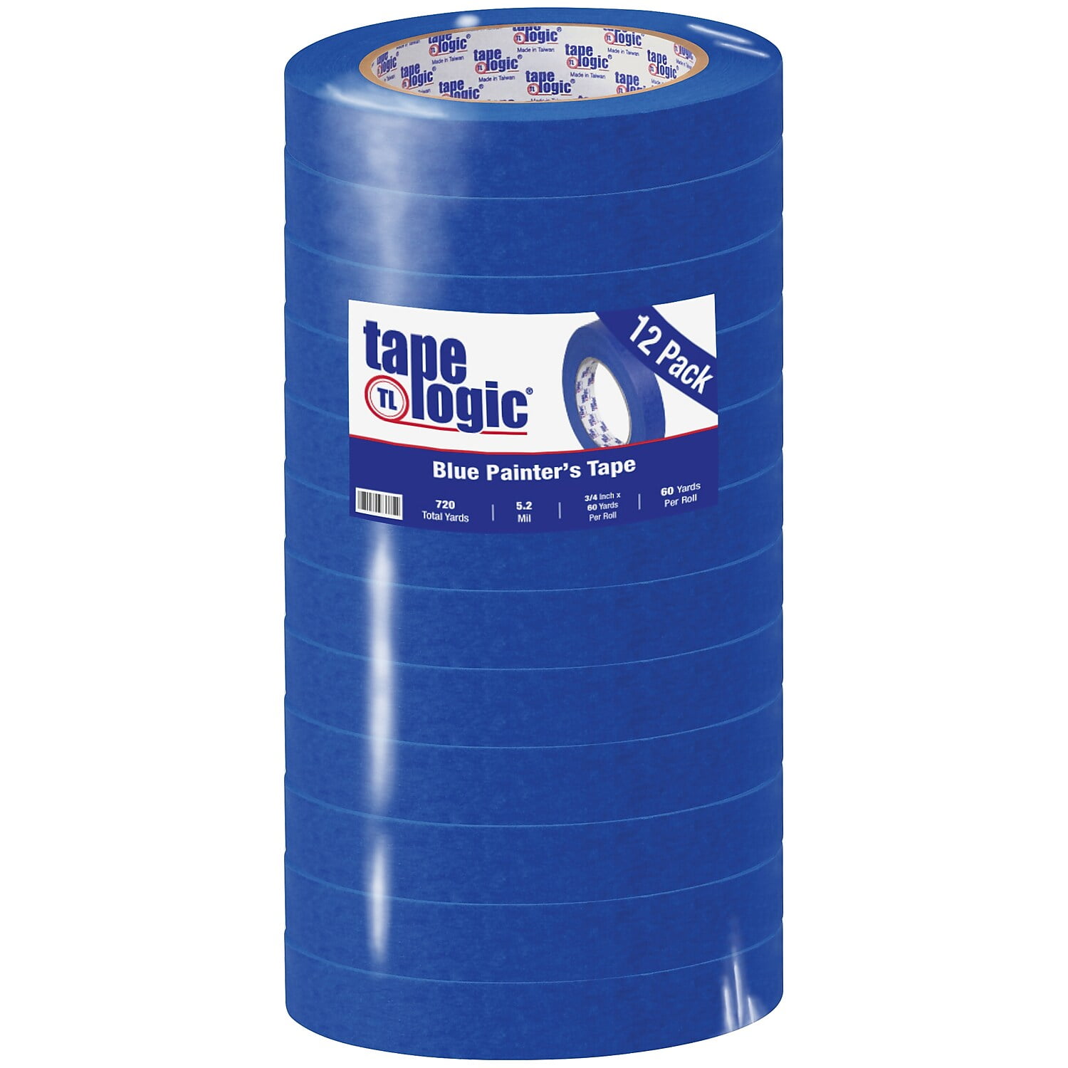 Tape Logic T934300012pk 0.75 In. X 60 Yards 3000 Blue Painters Tape - Pack Of 12