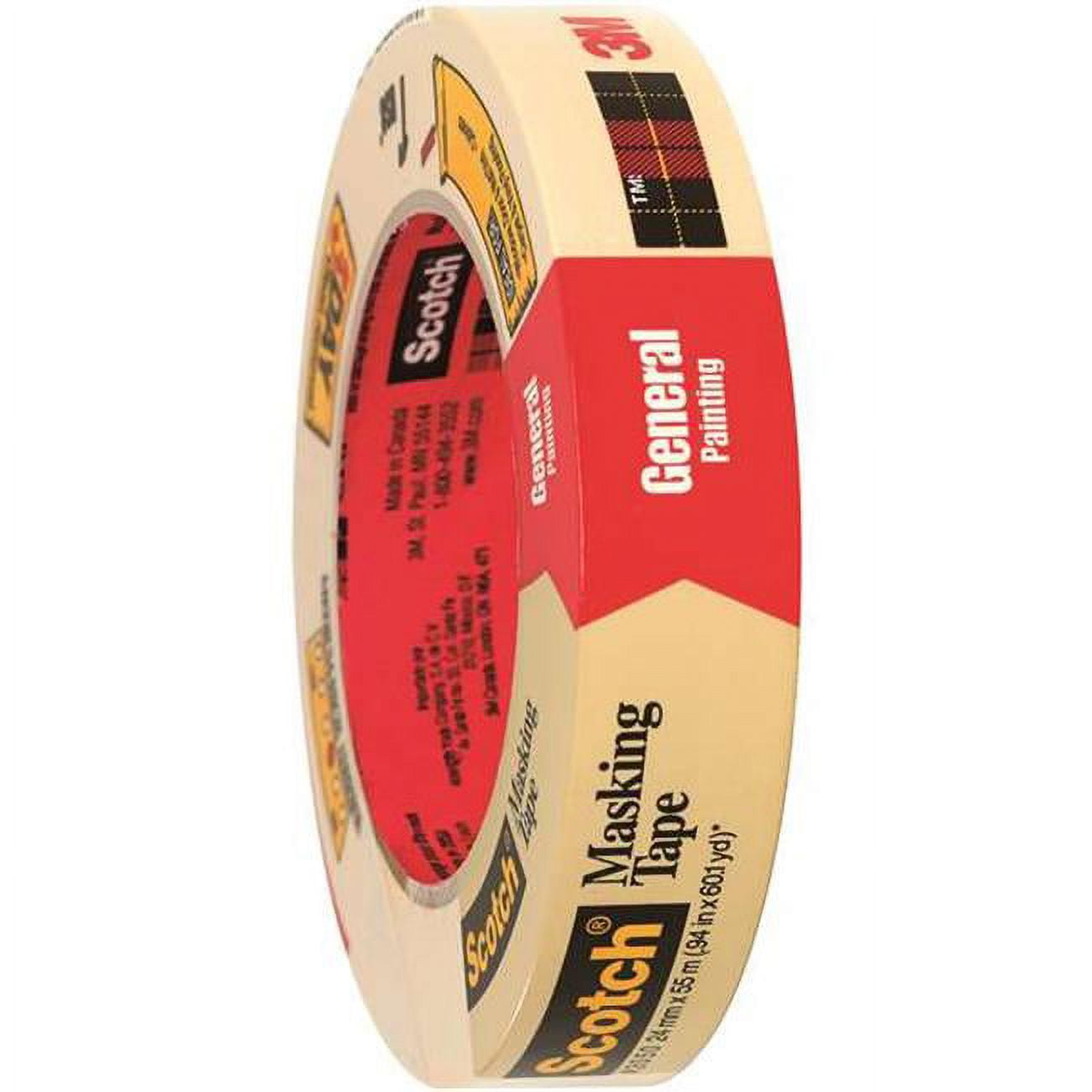 Scotch T935205012pk 1 In. X 60 Yards 2050 Masking Tape, Natural - Pack Of 12