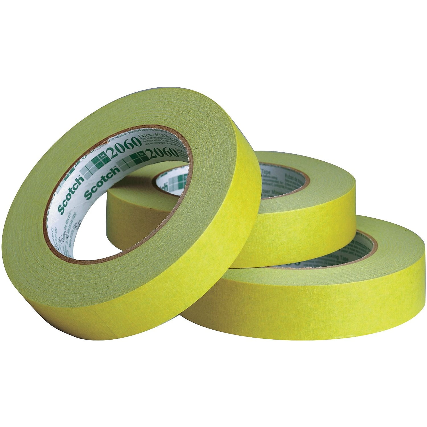 Scotch T935206012pk 1 In. X 60 Yards 2060 Masking Tape, Green - Pack Of 12