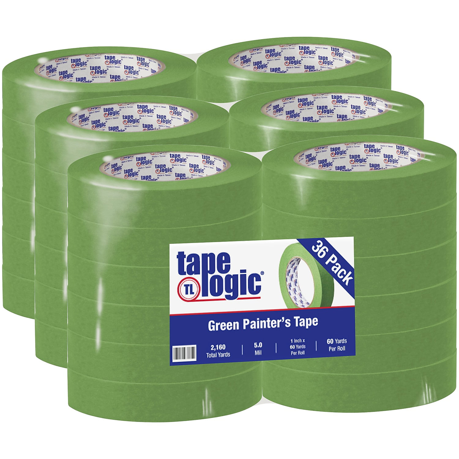 Tape Logic T9353200 1 In. X 60 Yards 3200 Green Painters Tape - Case Of 36